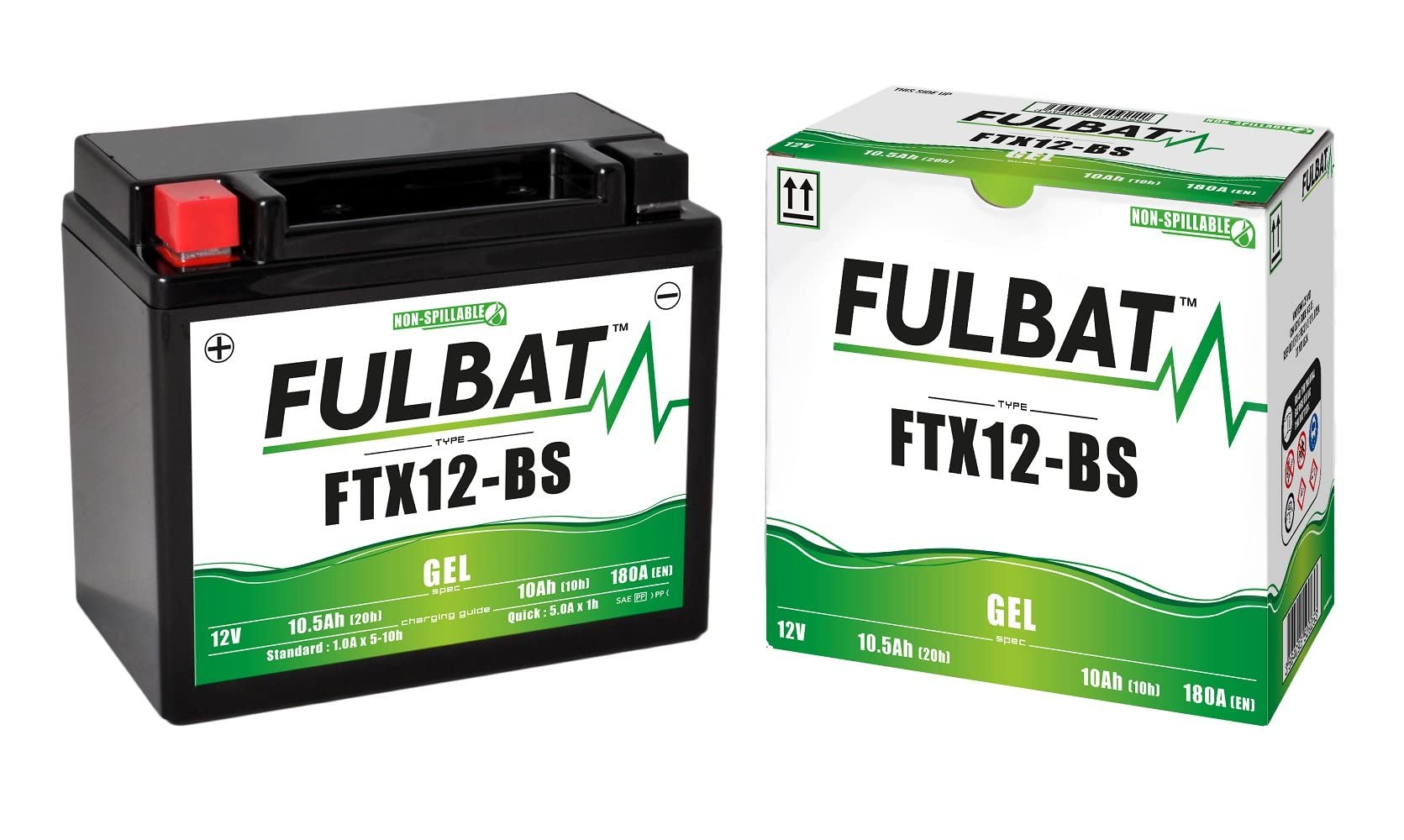 Batterie Fulbat YTX12-BS Gel 12V 10Ah (Wartungsfrei) von Fulbat