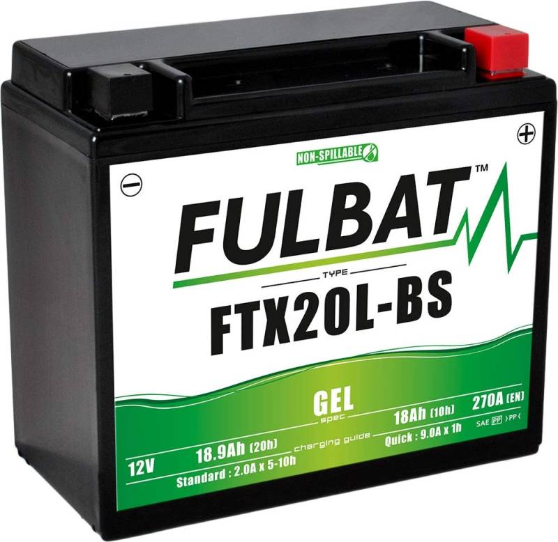 Batterie Fulbat YTX20HL-BS Gel 12V 18Ah (Wartungsfrei) von Fulbat