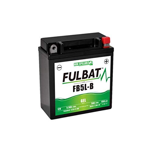 Fulbat - Motorradbatterie GEL FB5L-B GEL / YB5L-B FULBAT SLA wasserdicht 5,3 Ah 65 AMPS von Fulbat