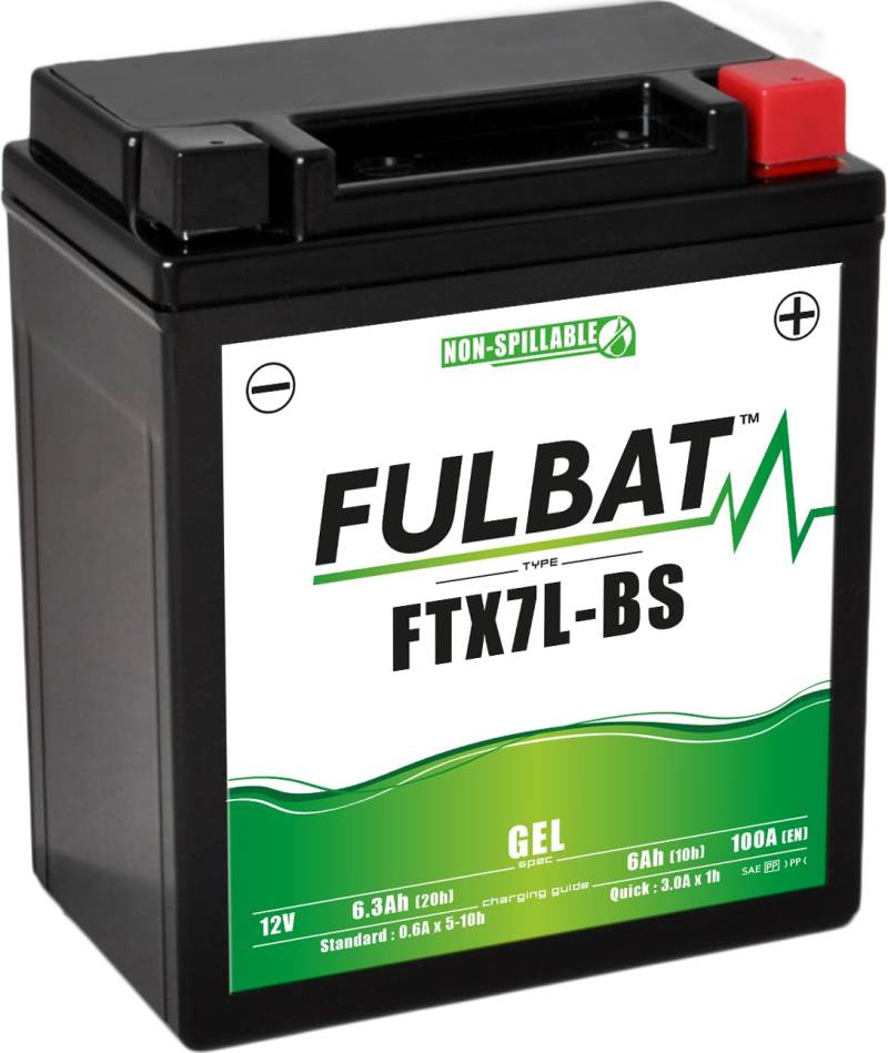 - FULBATTERIE MOTO FULBAT GEL FTX7L-BS / YTX7L-BS 12V 6,3AH 100A von Fulbat