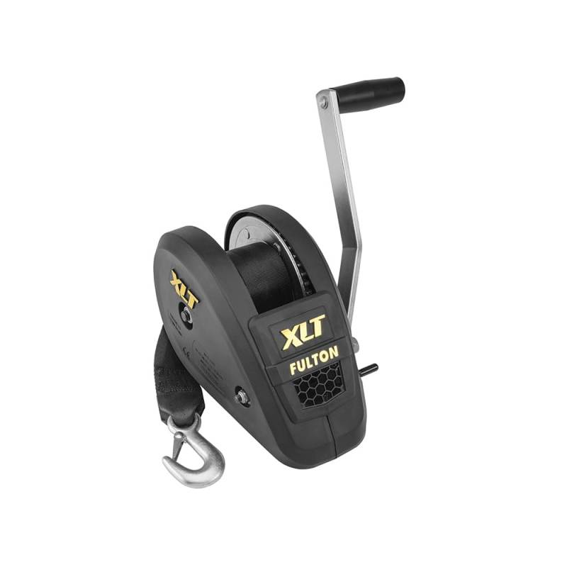 Fulton 1800lb Single Speed Winch w/20' Strap Included - Black Cover von Fulton
