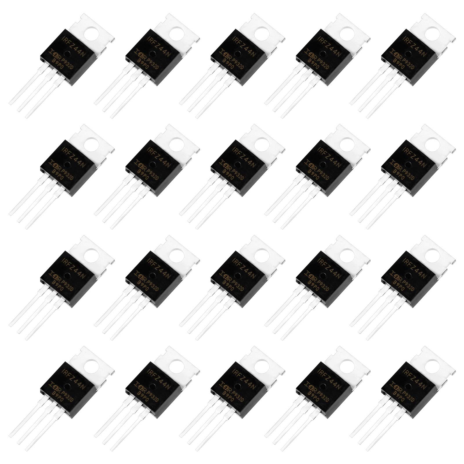 Fumanduo 20 Stück IRFZ44N N Kanal Gleichrichter Mosfet Transistor Leistungstransistor Sortiment N Kanal 3-polige Transistor Audio Transistor Darlington Transistor Power Mosfet 49A 55V für Industrie Fumanduo 20 Stück IRFZ44N N Kanal Gleichrichter Mosfet Transistor Leistungstransistor Sortiment N Kanal 3-polige Transistor Audio Transistor Darlington Transistor Power Mosfet 49A 55V für Industrie von Fumanduo