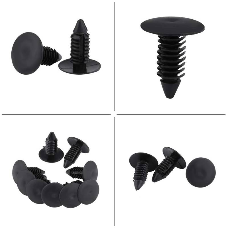 50 Pcs Auto Stoßfänger Kunststoff Nietfadenverbesserer Haftungsanschläge Push Pin Schwarz, Fest und Robust, Einfach zu Installieren, Universell für Fahrzeuge, Geliefert mit von Funien