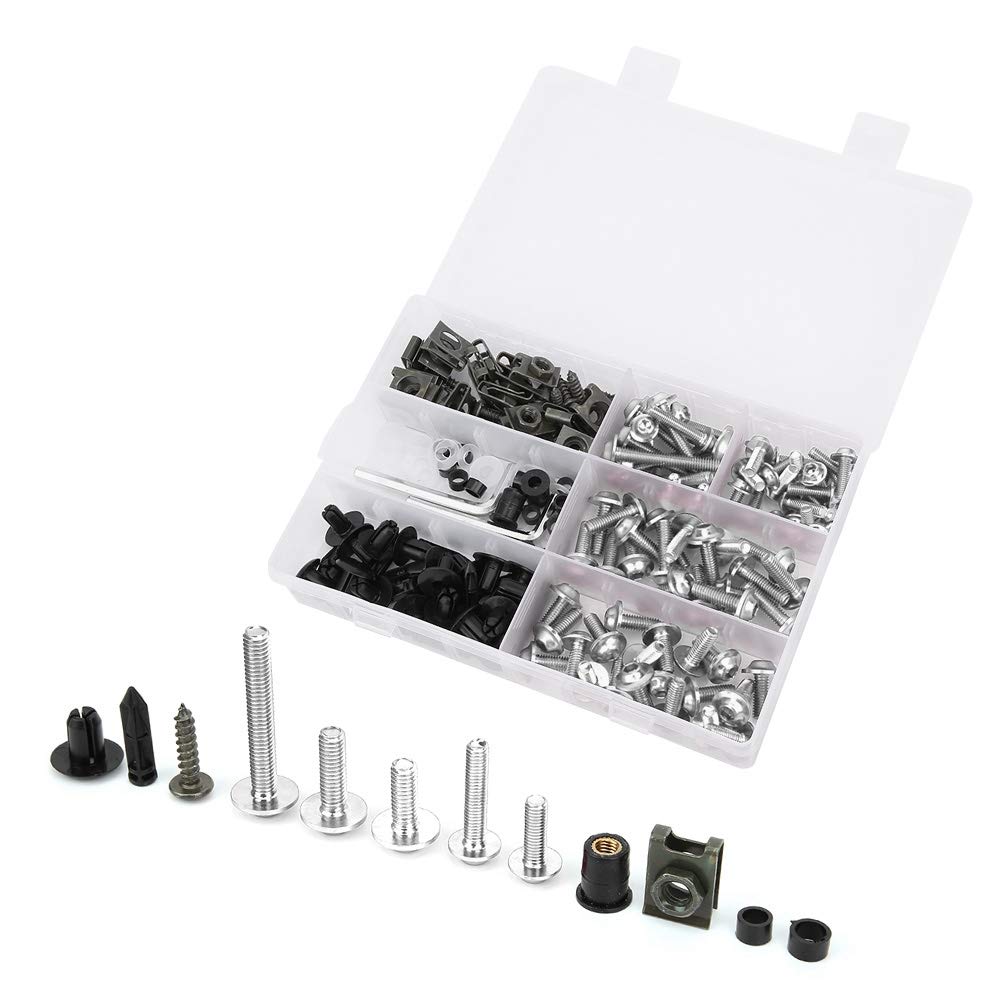 Billet Aluminiumverkleidung Bolzen Kit, M5 M6 Windschutzscheibenschrauben für die Meisten Motorräder, Enthält Hardware für Alle Verkleidungsteile, ABS+Aluminium, 6 Optionale Billet Aluminiumverkleidung Bolzen Kit, M5 M6 Windschutzscheibenschrauben für die Meisten Motorräder, Enthält Hardware für Alle Verkleidungsteile, ABS+Aluminium, 6 Optionale von Funien