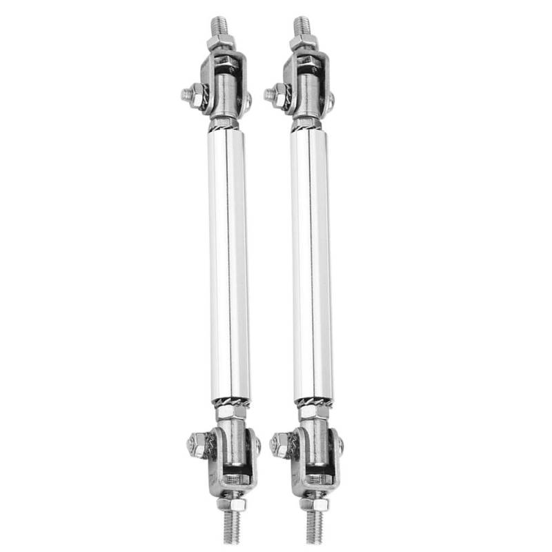 Einstellbare 75-mm-Auto-Stoßstange-Beschützer Lippenstab Splitter Strebe Stribbuhl, Universell für Vordere Heck, Einfache und Kompakte, Ultra-harte Konstruktion mit (Silber) von Funien
