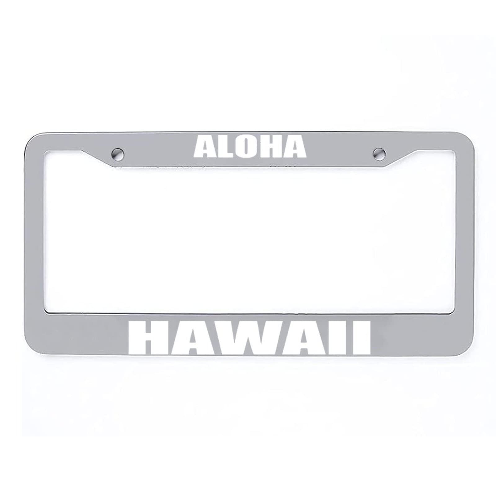 Aloha Hawaii Metall-Kennzeichenrahmen Auto Auto Tag Halter - 2 Löcher Kennzeichenabdeckungen Halter Rahmen von Funlucy