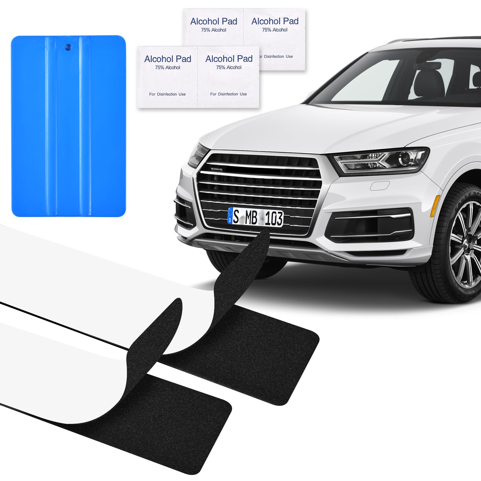 Funmo 2 Stück Klett Kennzeichenhalter,Auto Nummernschildhalterung,Rahmenlose Auto Kennzeichenhalter, Auto Kfz Kennzeichen Selbstklebend,Klett Kennzeichenhalter Rahmenlos für Standardkennzeichen Funmo 2 Stück Klett Kennzeichenhalter,Auto Nummernschildhalterung,Rahmenlose Auto Kennzeichenhalter, Auto Kfz Kennzeichen Selbstklebend,Klett Kennzeichenhalter Rahmenlos für Standardkennzeichen von Funmo