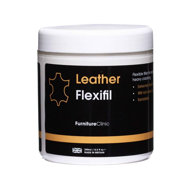 Furniture Clinic Leather Flexifil – Extrem flexibler Füllstoff zur Befestigung von Katzenkratzern, Löchern und schweren Rissen in Ledersofas, Autositzen (250 ml) von Furniture Clinic