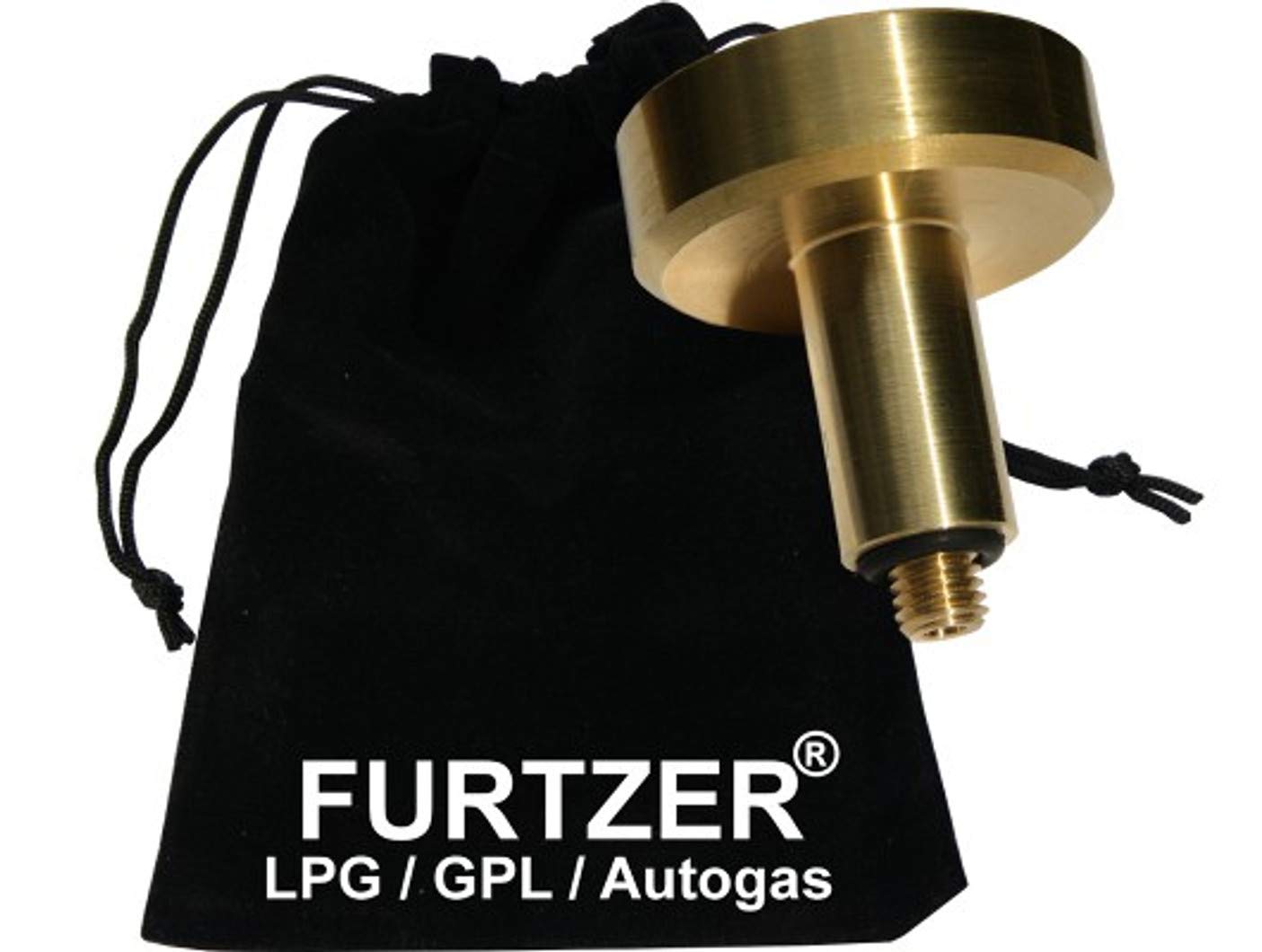 Furtzer LPG GPL Autogas Tankadapter M10 Dish kurz Adapter mit Stoffbeutel von Furtzer