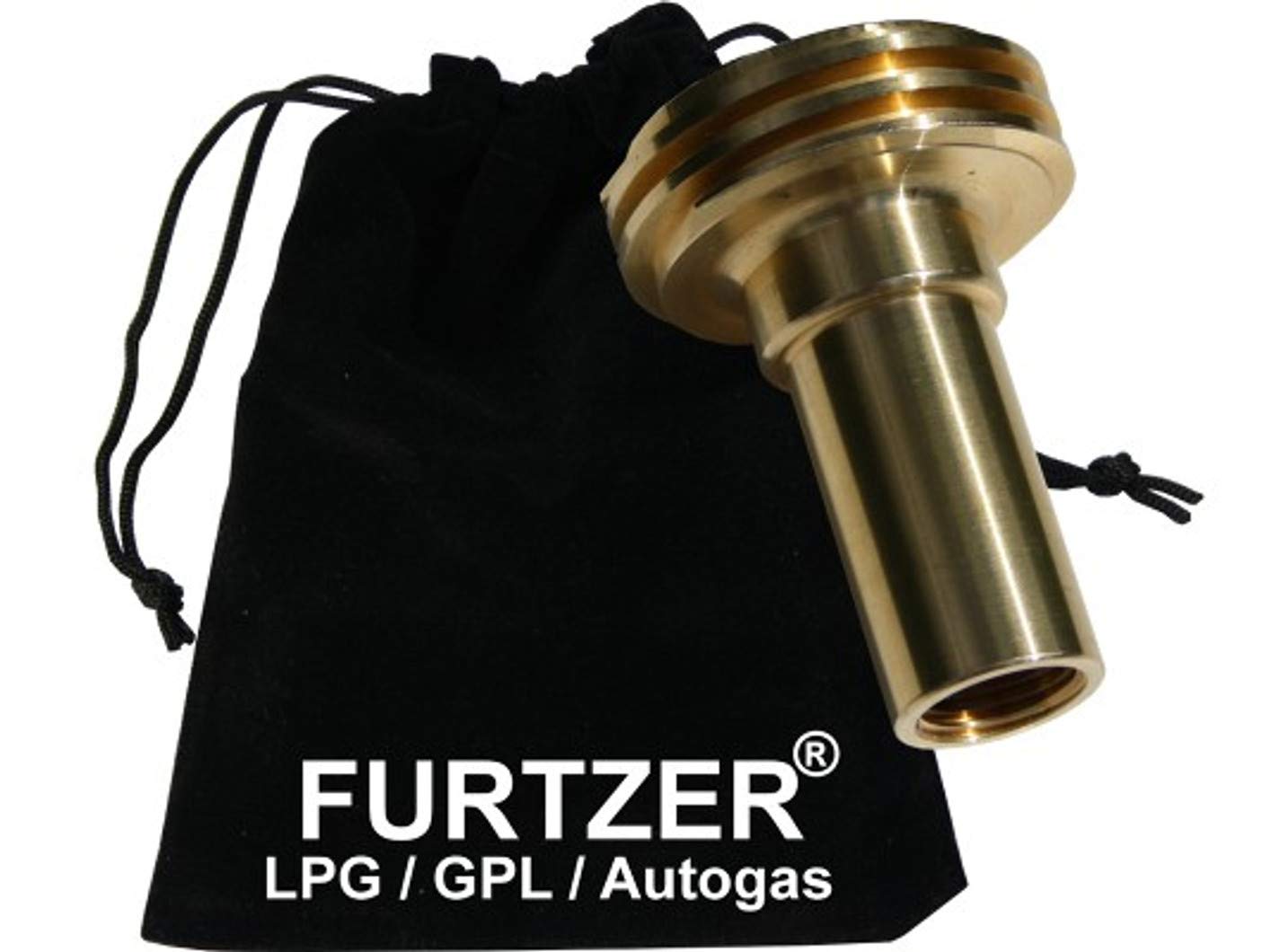 Furtzer LPG GPL Autogas Tankadapter M16 Acme Innengewinde lang Adapter mit Stoffbeutel by von Furtzer