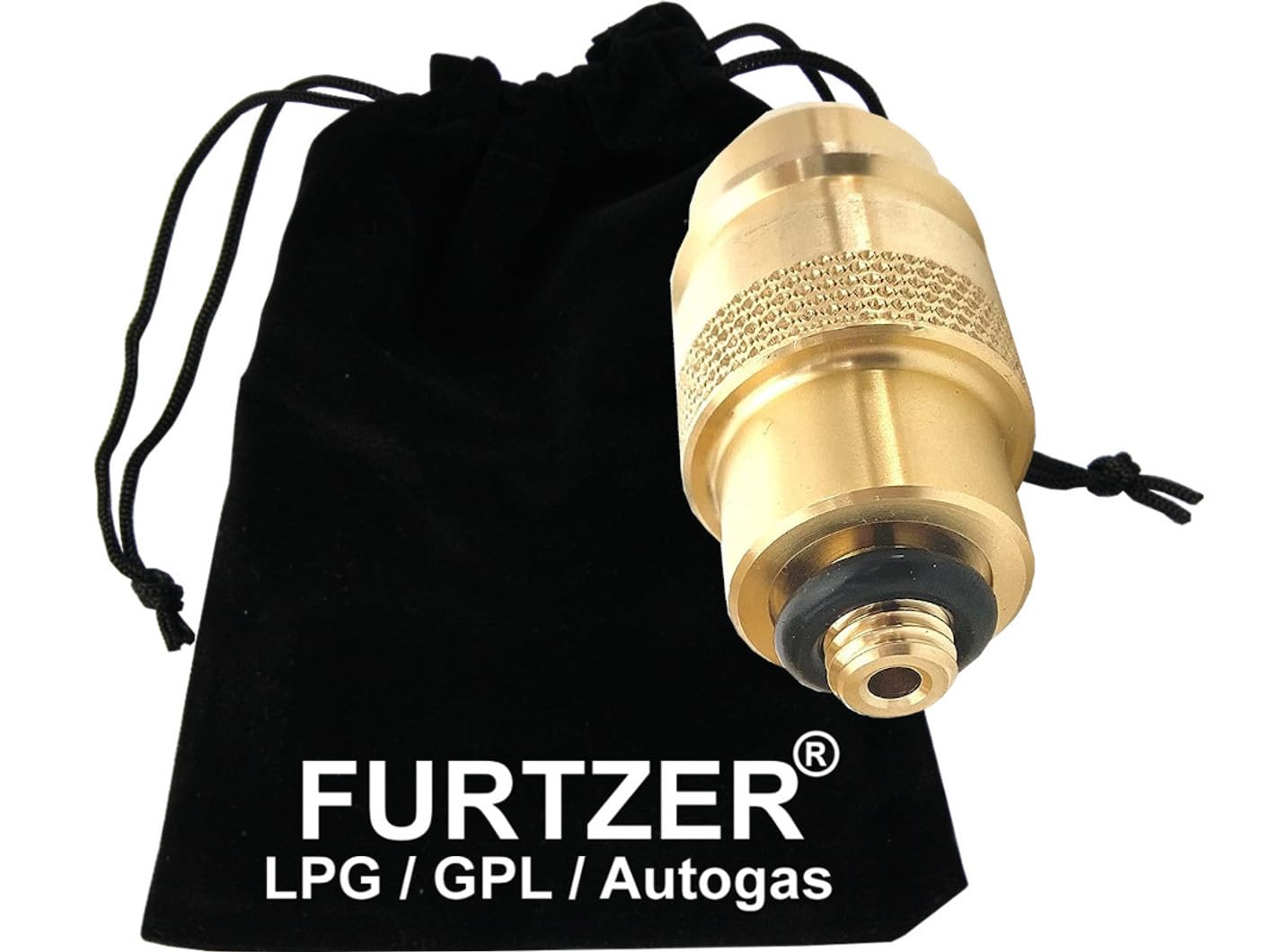 Furtzer LPG GPL Autogas Tankadapter M10 EURONOZZLE kurz Adapter mit Stoffbeutel von Furtzer