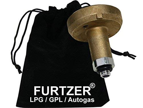 LPG GPL Autogas Tankadapter M10 DISH kurz mit Stahlanschluss Adapter mit Stoffbeutel, Premiumprodukt by Furtzer® von Furtzer