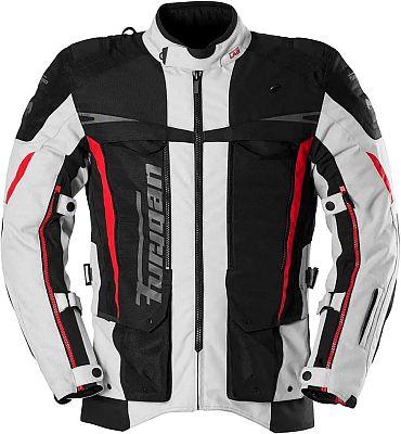 Furygan Montroc 3in1+, Textiljacke - Schwarz/Hellgrau/Rot - XXL von Furygan