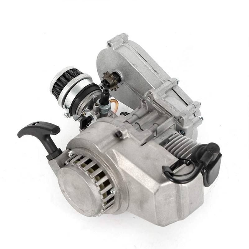 2-Takt-Motor mit Vergaser, 49cc Mini Gekühlter Motor mit Luftfilter Getriebe für Mini Dirt Bike ATV SCOOTER Quad von Futchoy