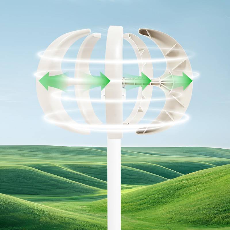Windkraftanlage Generator 12V 600W Windgenerator Vertikale Windturbine Windrad 5 Blätter mit Controller von Futchoy