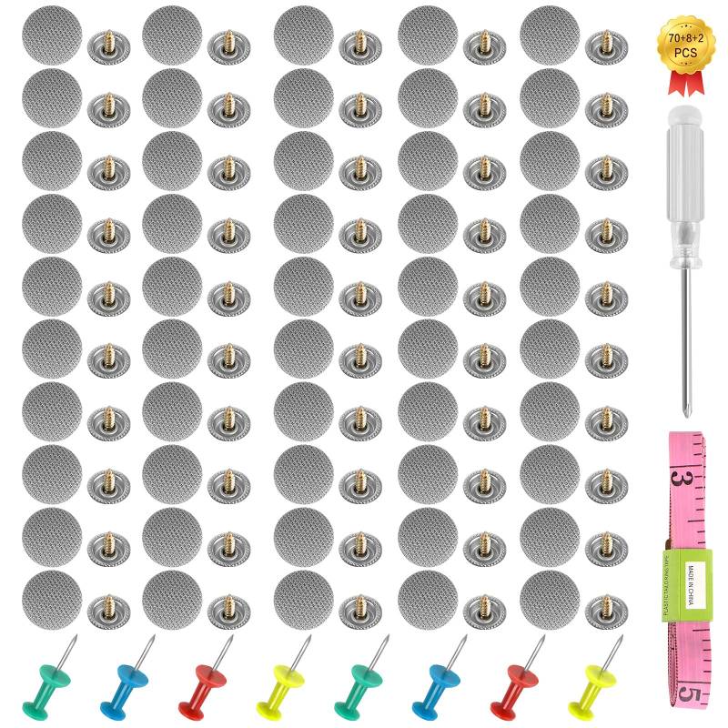 Futongda Bapao Reparatur-Set für das Dach, 70 Stück, Schnallen für Auto, Reparatur, Dachnieten, Auto, Innendekoration (grau) von Bapao