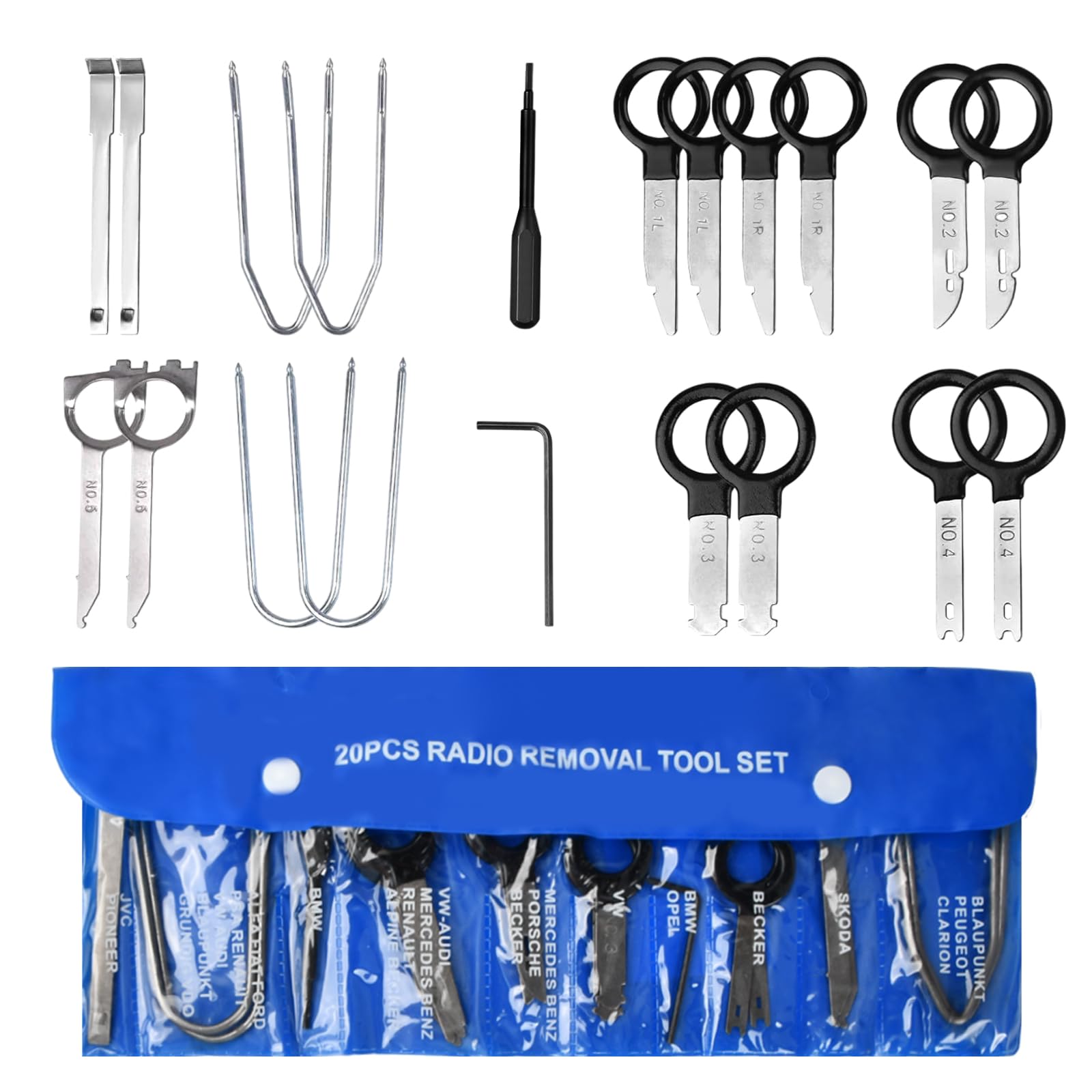 20 TLG Autoradio Demontage Werkzeuge, Universelle Audio Installations Werkzeug, Autoradio Demontagewerkzeuge Ausbauwerkzeuge, Radio Entriegelungswerkzeug, Universal Car Radio Audio Installation Tools 20 TLG Autoradio Demontage Werkzeuge, Universelle Audio Installations Werkzeug, Autoradio Demontagewerkzeuge Ausbauwerkzeuge, Radio Entriegelungswerkzeug, Universal Car Radio Audio Installation Tools von Futuhada