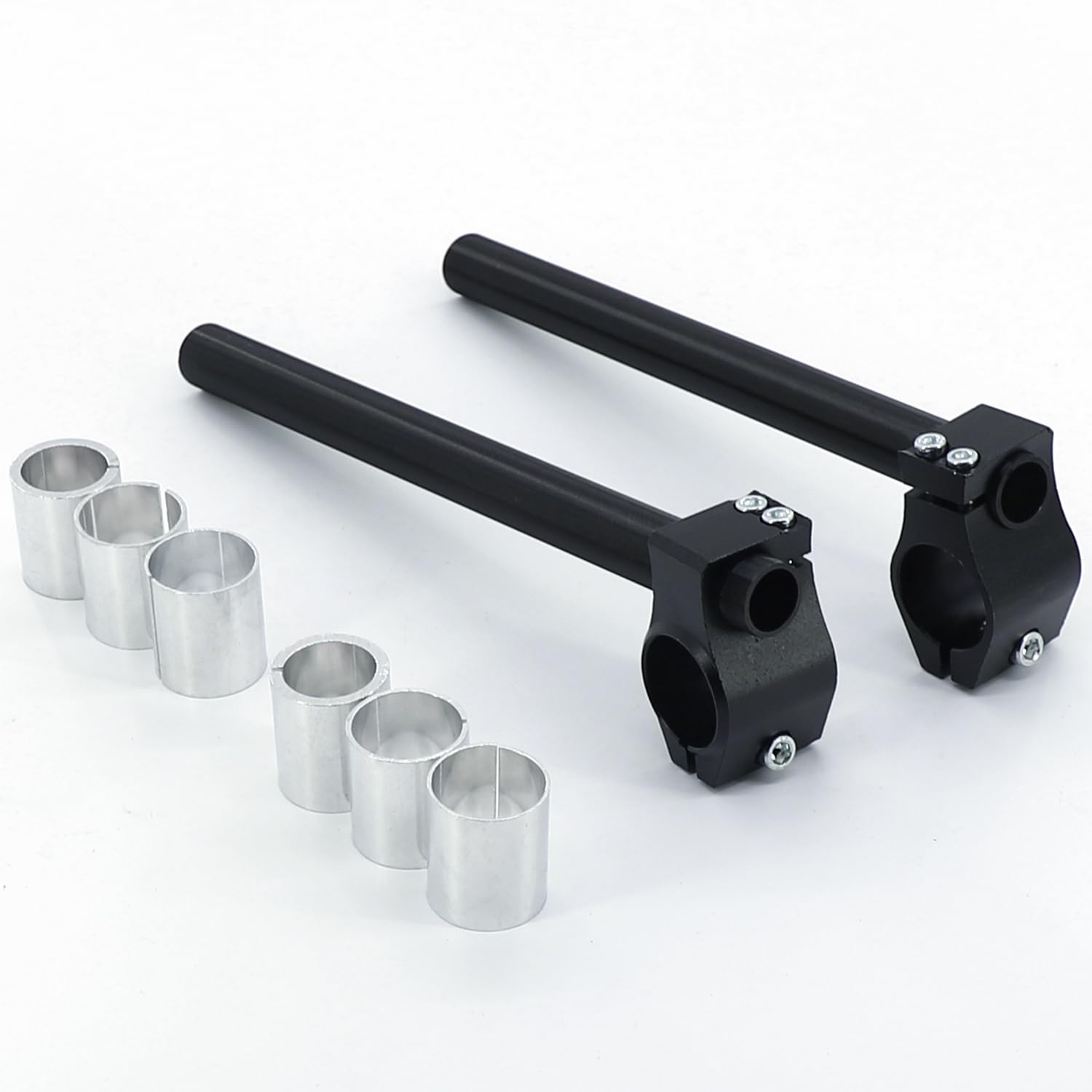 Fuworance Motorrad CNC Einstellbare Clip Auf Lenker Cafe Racer Gabel 26/30/31MM Schwarz Aluminium Fuworance Motorrad CNC Einstellbare Clip Auf Lenker Cafe Racer Gabel 26/30/31MM Schwarz Aluminium von Fuworance