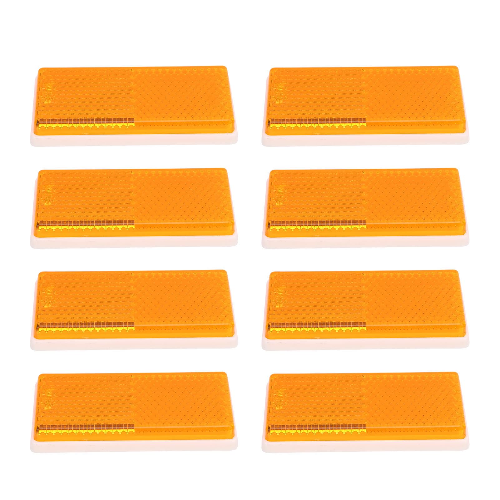 8pcs Reflektierende Rechteckige Aufkleber Hoher Sichtkleber Sicherheitsstreifen für Anhänger -LKW -Boot Lorry (YELLOW) von Fydun