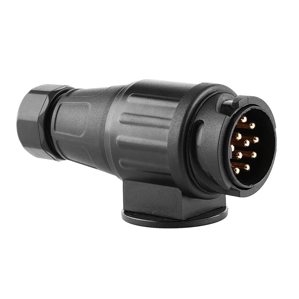 Anhängerstecker, Fydun 13 Pin Elektrischer Anhänger Stecker Steckdose Kunststoff Caravan Kabelstecker Adapter 12V Anhängerstecker, Fydun 13 Pin Elektrischer Anhänger Stecker Steckdose Kunststoff Caravan Kabelstecker Adapter 12V von Fydun