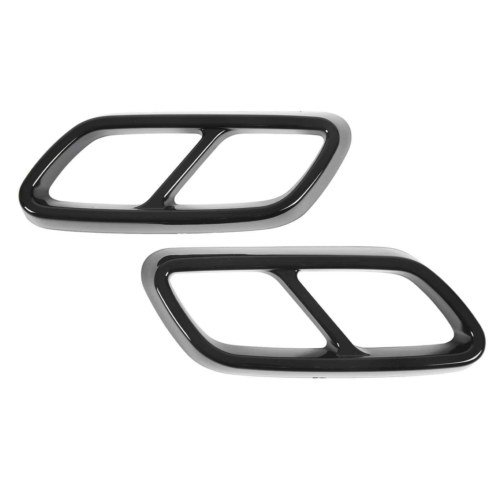Auspuffblende Endrohrblende, Fydun Ein Paar ABS-Kunststoff Auspuff-Abdeckungsverkleidung Äußere Auspuffrohr-Schalldämpfer-Abdeckung Für C-Klasse W206 2021 Up(Glänzend schwarz) von Fydun