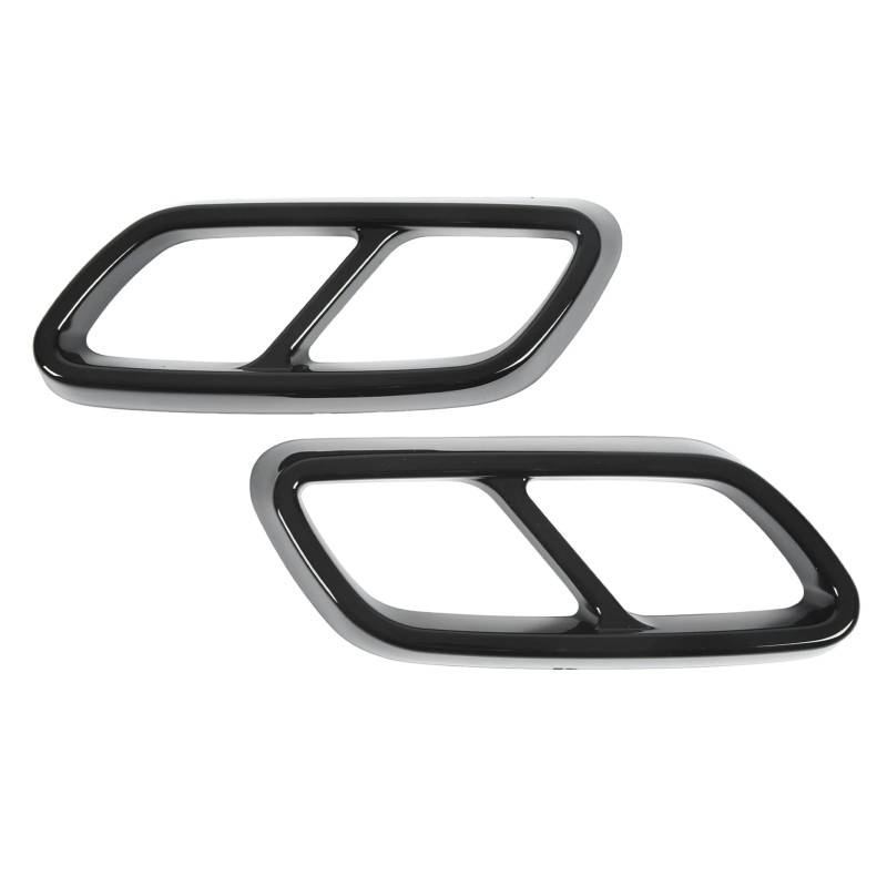 Auspuffblende Endrohrblende, Fydun Ein Paar ABS-Kunststoff Auspuff-Abdeckungsverkleidung Äußere Auspuffrohr-Schalldämpfer-Abdeckung Für C-Klasse W206 2021 Up(Glänzend schwarz) von Fydun