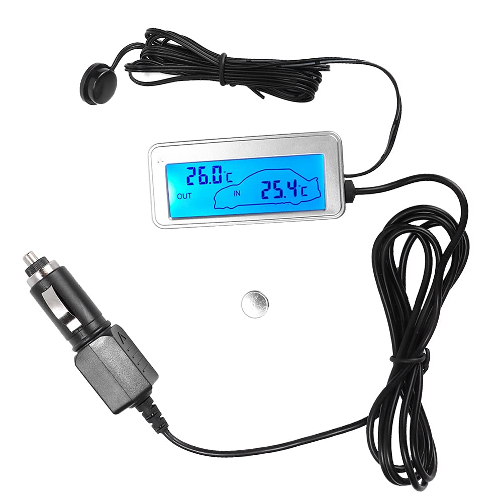 Auto-Temperaturanzeige, 12-V-Auto-Digital-LCD-Anzeige, Indoor-Outdoor-Empfindlichkeitsthermometer, Temperaturmesser von Fydun