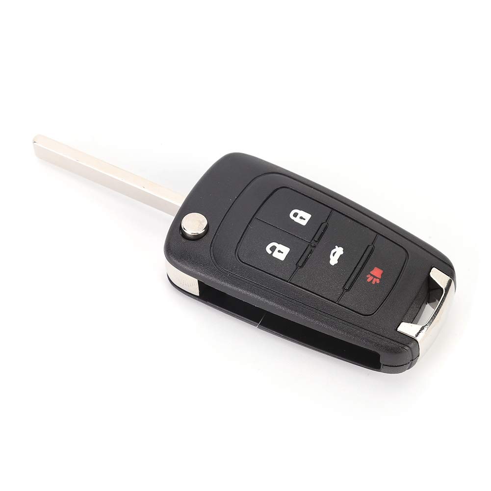 Autoschlüsseletui,Auto 4 Tasten Flip Remote Key Fob Case Shell Cover Schwarz Ersatz Fit für Camaro 2010-2013 Autoschlüsseletui,Auto 4 Tasten Flip Remote Key Fob Case Shell Cover Schwarz Ersatz Fit für Camaro 2010-2013 von Fydun