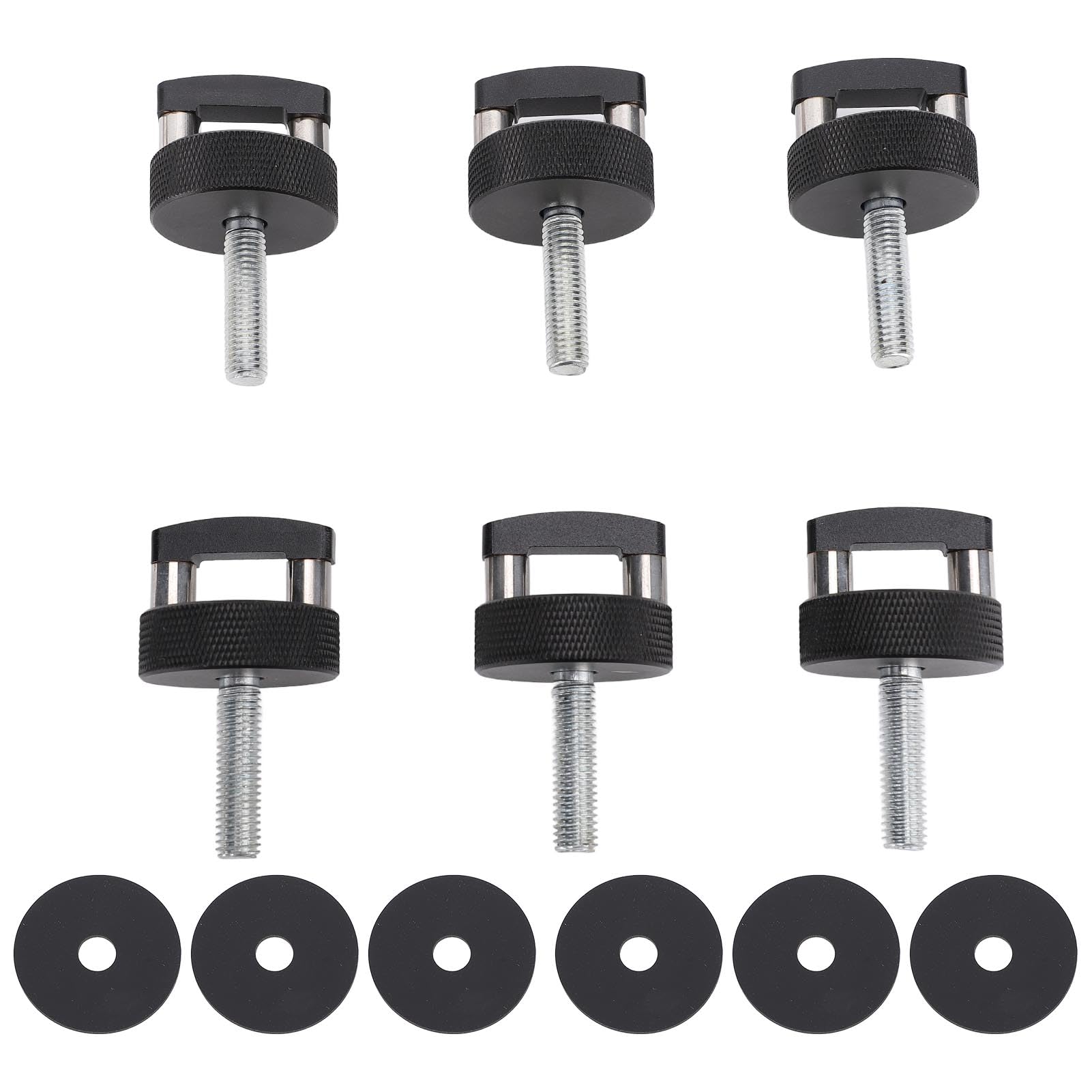 Befestigungselemerkern Daumenschrauben D Ring Aluminiumlegierung Schnellentfernung Daumenschraube für JK JL JT (BLACK) von Fydun