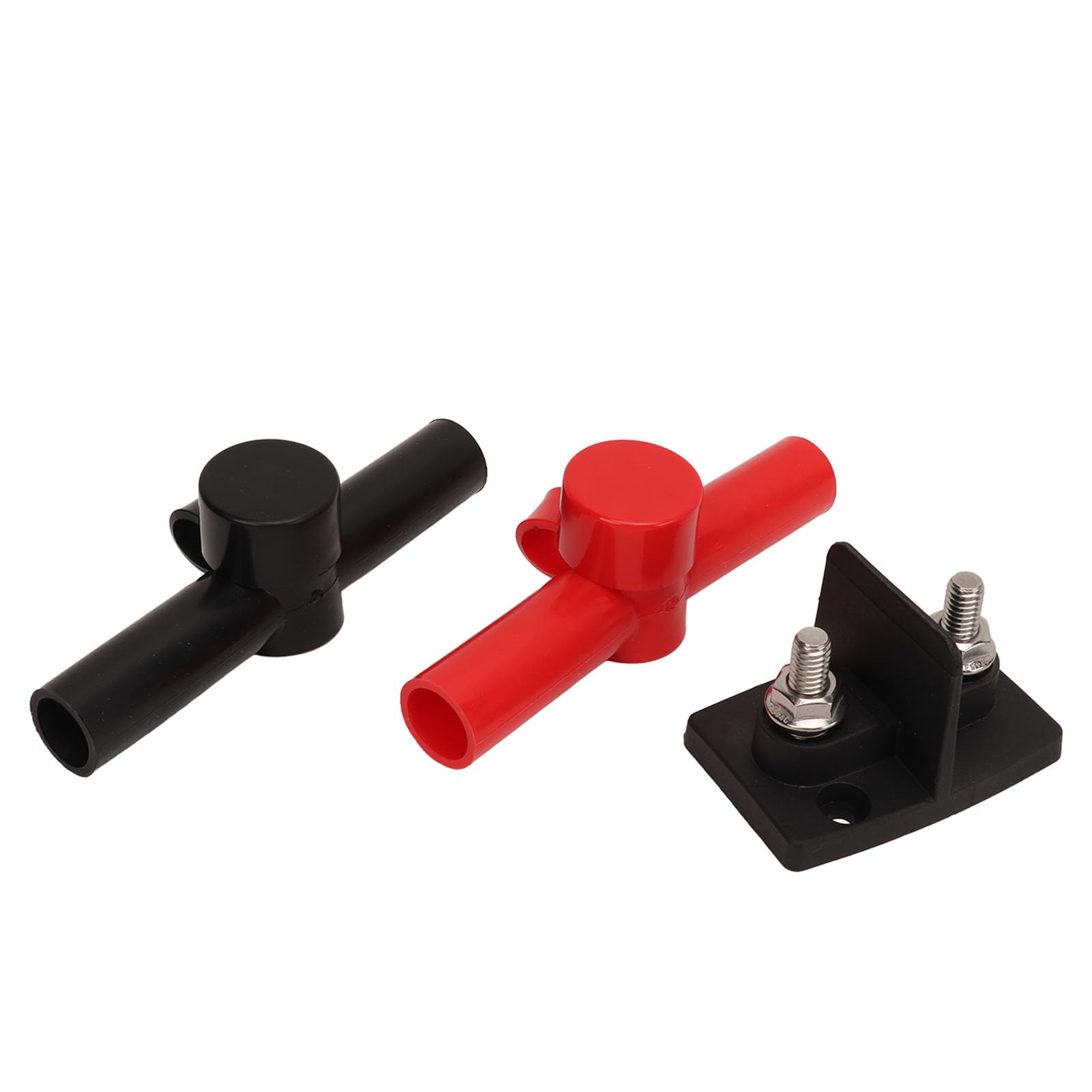 Fydun Duale Powerpost-Kabelanschlüsse, M8-Bolzen, Stromverteilerblock mit Schwarz-rotem Isolator für Autos, Schiffe Fydun Duale Powerpost-Kabelanschlüsse, M8-Bolzen, Stromverteilerblock mit Schwarz-rotem Isolator für Autos, Schiffe von Fydun
