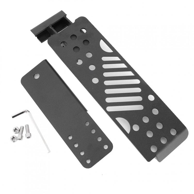 Fydun Für JL Fußmatte Linke Fußstütze Totes Pedal Fußstütze Pegs Panel Fit Für JL 18-19, Aluminium, Schwarz, Fahrerseite von Fydun