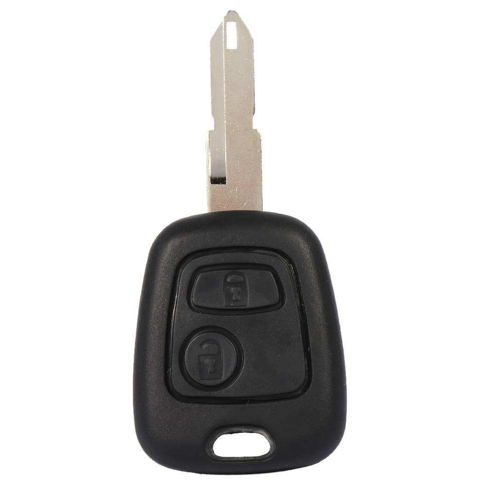 Fydun Auto Schlüssel 2 Tasten Fernbedienung Autoschlüssel Uncut Blank Blade Remote Auto Schlüsselanhänger Shell Case Ersatz für 206 von Fydun