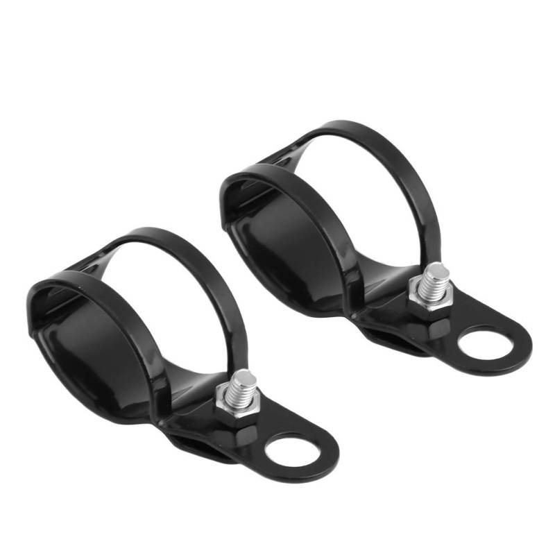 Fydun Blinker Halterung Klammern Gabel Ohr 2 Stück Blinkerhalter Montagehalterung Drehen Licht Halterung Fit für 30-45mm Vor Gabel Roller (Schwarz) von Fydun