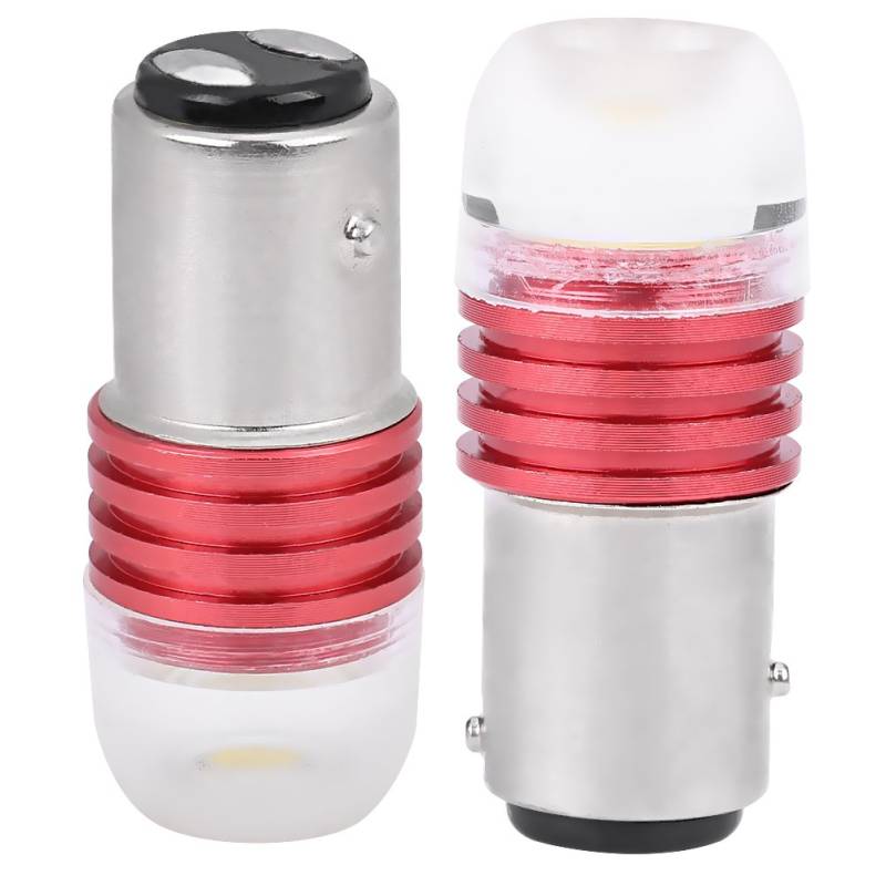 Miyinla Bremslicht, Blinklicht, 2 Stück, weiß, 1157 2357, LED-Stroboskop, für die Bremse, 12 V von Fydun