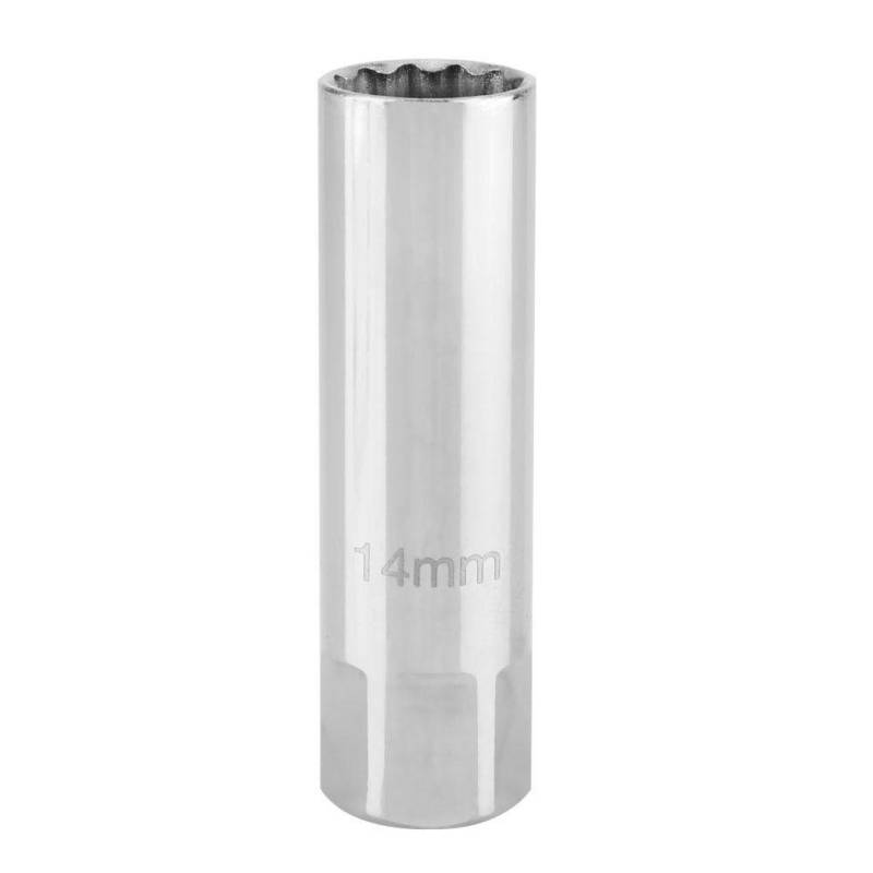 Zündkerzenstecker, Fydun 14 mm Edelstahl Magnetische Dünnwandige Zündkerzenstecker Zündkerzenhülse Entfernungsschlüssel Demontage (Silber) von Fydun