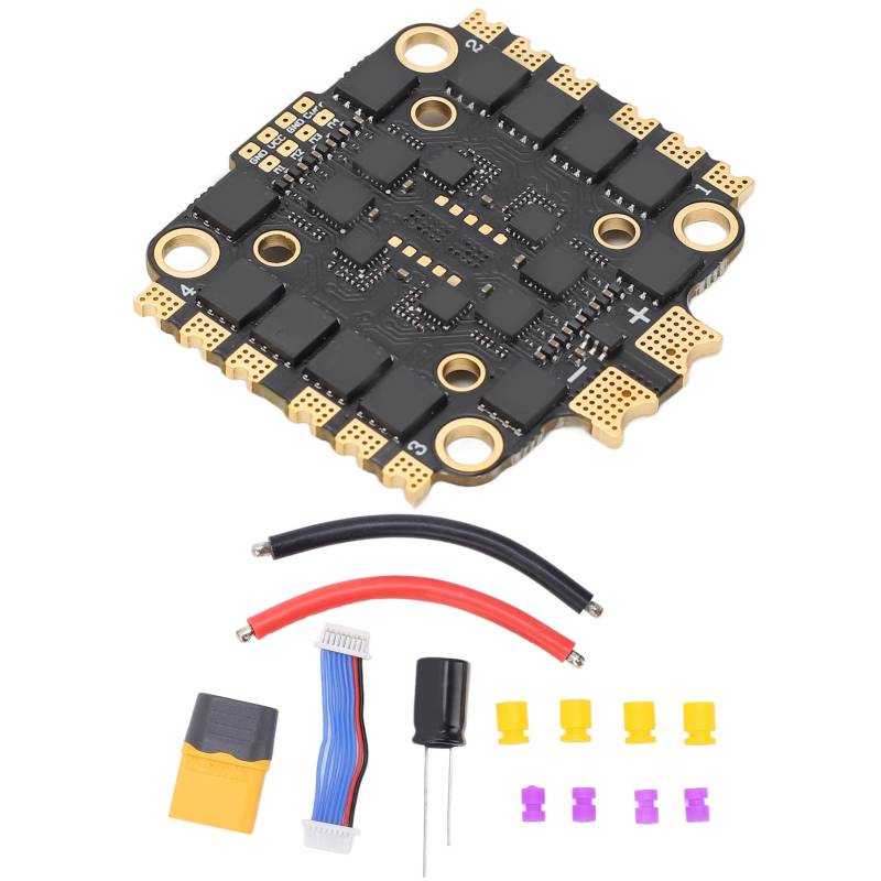 Fyearfly 4-In-1 45A ESC, 45A FPV 2-6S Elektronischer Geschwindigkeitsregler Quadcopter Drohne Motortreiber, Schwarz, Fortgeschrittene, Fernsteuerung, Drohne-ESC, Stromversorgung & Antriebstechnik von Fyearfly