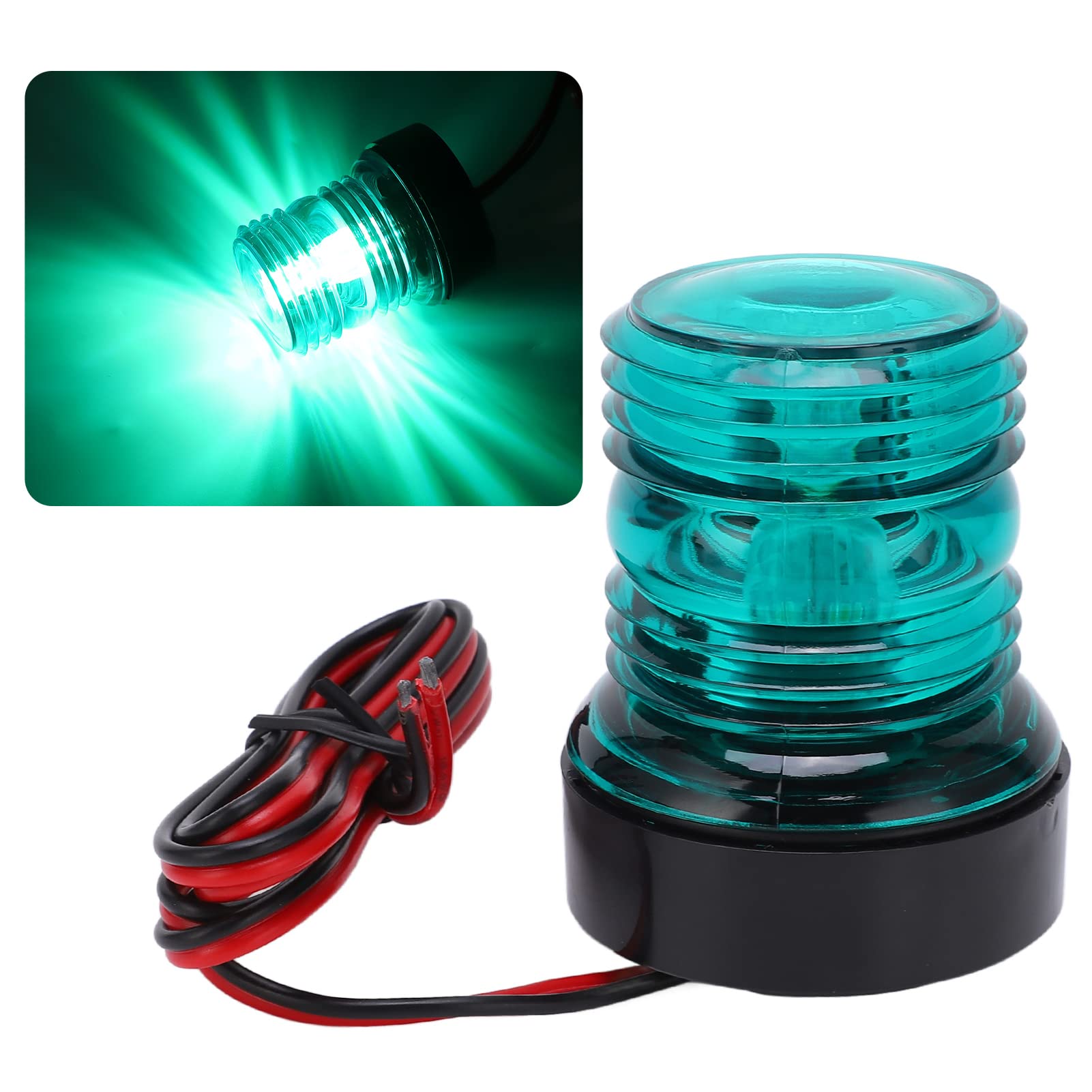 Fyearfly Navigationslicht für Boote, 12V-24V LED Bootslichter Bug und Hecklicht Grün Ankerlicht, 360 ° Rundum Signallichter für Boote Marine Yachten von Fyearfly