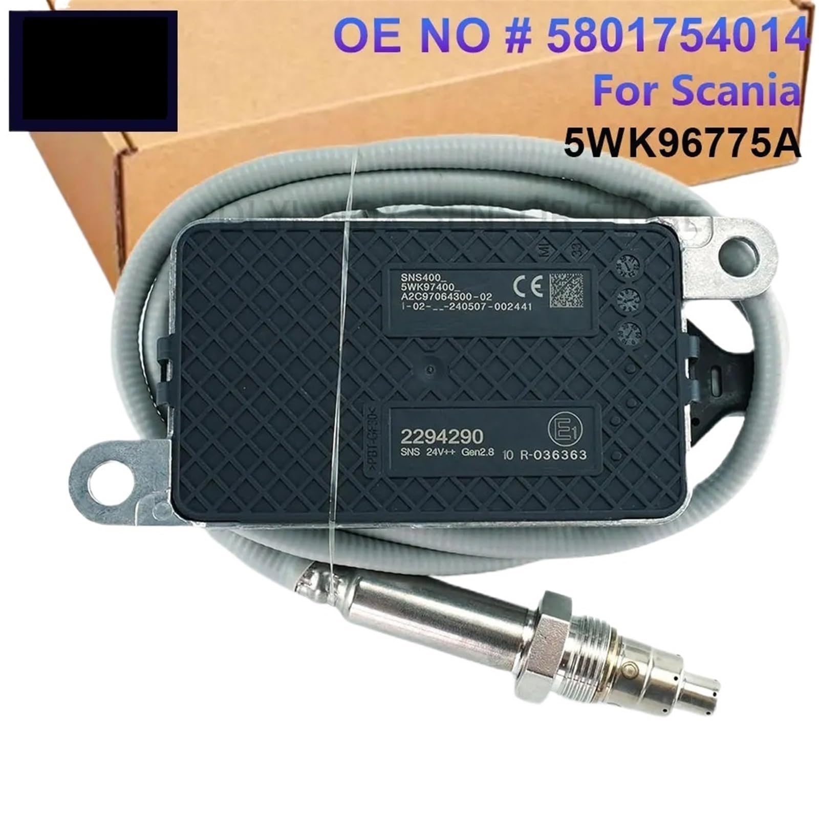 5WK97400 2294290/2064768/2247380/2296800 2294290 Stickstoff Sauerstoff Nox Sensor 24V, Kompatibel Mit Scania Motor Truck Zubehör, 5WK97400 2294290/2064768/2247380/2296800 2294290 Stickstoff Sauerstoff Nox Sensor 24V, Kompatibel Mit Scania Motor Truck Zubehör, von Fyixkbsut