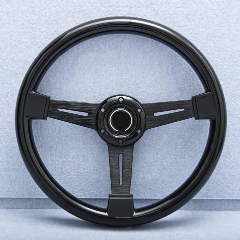 Drifting Lenkrad,Universal Rennlenkrad 14 Zoll 340 MM konkaves Sport-Lenkrad mit Schnellverschluss, Modifikationswerkzeuge, personalisiert von Fymlok