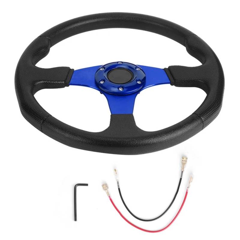 Drifting Lenkrad,Universal Rennlenkrad 30mm/14in Racing Auto Sport Lenkrad Modifiziertes Zubehör Drifting Lenkrad Autozubehör(Blue) von Fymlok