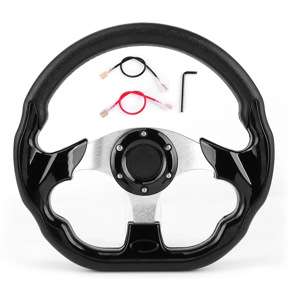Drifting Lenkrad,Universal Rennlenkrad 320 mm/12,5 Zoll glänzend schwarzes Auto-Simracing-Driftlenkrad mit Hupenknopf Universelles, modifiziertes Autozubehör Drifting Lenkrad,Universal Rennlenkrad 320 mm/12,5 Zoll glänzend schwarzes Auto-Simracing-Driftlenkrad mit Hupenknopf Universelles, modifiziertes Autozubehör von Fymlok