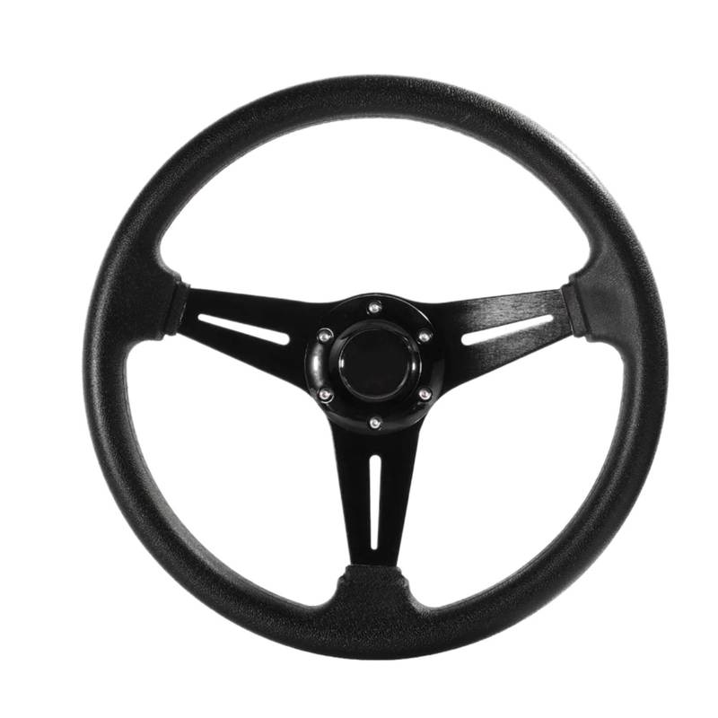 Drifting Lenkrad,Universal Rennlenkrad 350mm/14 Zoll Sport Lenkrad Aluminium + PU Drift Simulation Racing Spiel Lenkrad(Black) von Fymlok