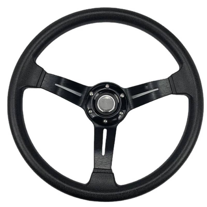 Drifting Lenkrad,Universal Rennlenkrad Auto Modifikation 350MM PU Lenkrad 350MM Rennwettbewerbe Lenkrad Werkzeuge accesorios para Auto(Black) von Fymlok