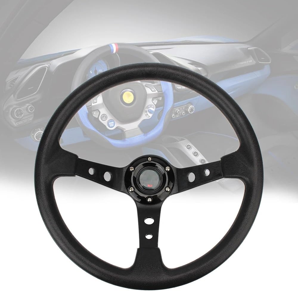 Drifting Lenkrad,Universal Rennlenkrad Auto-Rennlenkräder for Autorennen mit DIY-Logo, 14 Zoll, universelles Drift-Sportlenkrad Drifting Lenkrad,Universal Rennlenkrad Auto-Rennlenkräder for Autorennen mit DIY-Logo, 14 Zoll, universelles Drift-Sportlenkrad von Fymlok