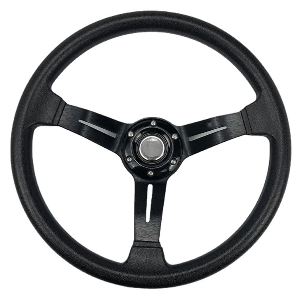Drifting Lenkrad,Universal Rennlenkrad Automotive Modifikation Universal PU Lenkrad 350MM Racing Competitive Racing Lenkrad Werkzeuge accesorios para Auto(Black) von Fymlok