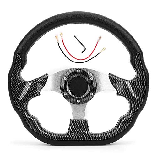 Drifting Lenkrad,Universal Rennlenkrad Autozubehör Autohupen 320MM Universal-Auto-Lenkrad-Carbon-Faser-Art Racing Drift Mit Hupenknopf Lenkrad Drifting Lenkrad,Universal Rennlenkrad Autozubehör Autohupen 320MM Universal-Auto-Lenkrad-Carbon-Faser-Art Racing Drift Mit Hupenknopf Lenkrad von Fymlok