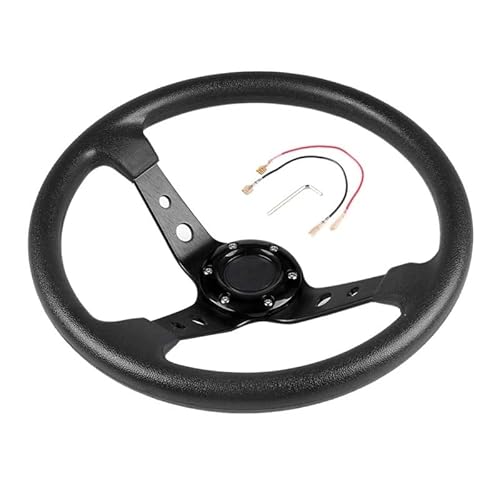 Drifting Lenkrad,Universal Rennlenkrad Rennlenkrad Gaming-Lenkrad Universal, 14 Zoll 350Mm(Black) von Fymlok