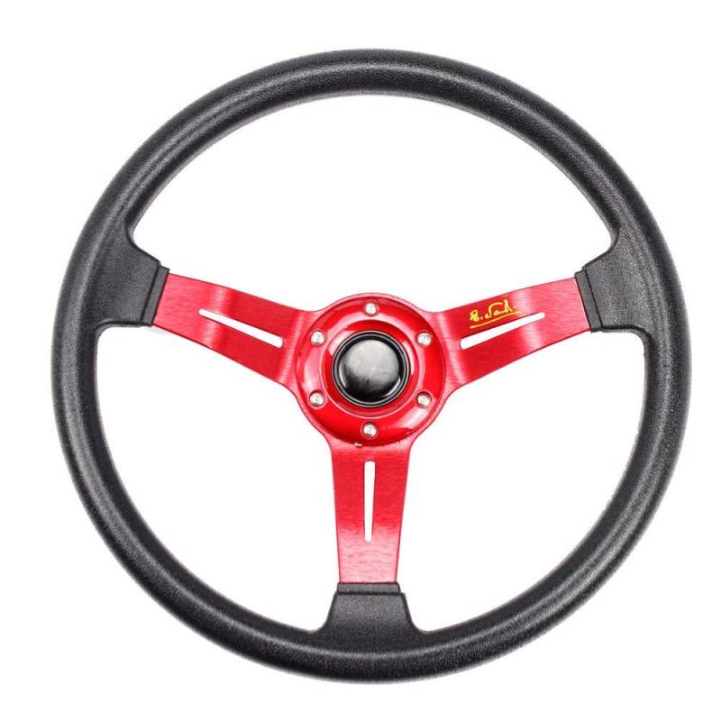 Drifting Lenkrad,Universal Rennlenkrad Sport-Lenkrad Golf Modified Racing Lenkrad 14 Zoll 320 mm Aluminium(Red) von Fymlok