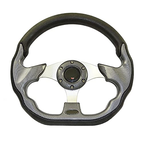 Drifting Lenkrad,Universal Rennlenkrad Universal 13 "320mm Racing Sportwagen Lenkrad mit Hupenknopf Kohlefaser(Carbon) von Fymlok