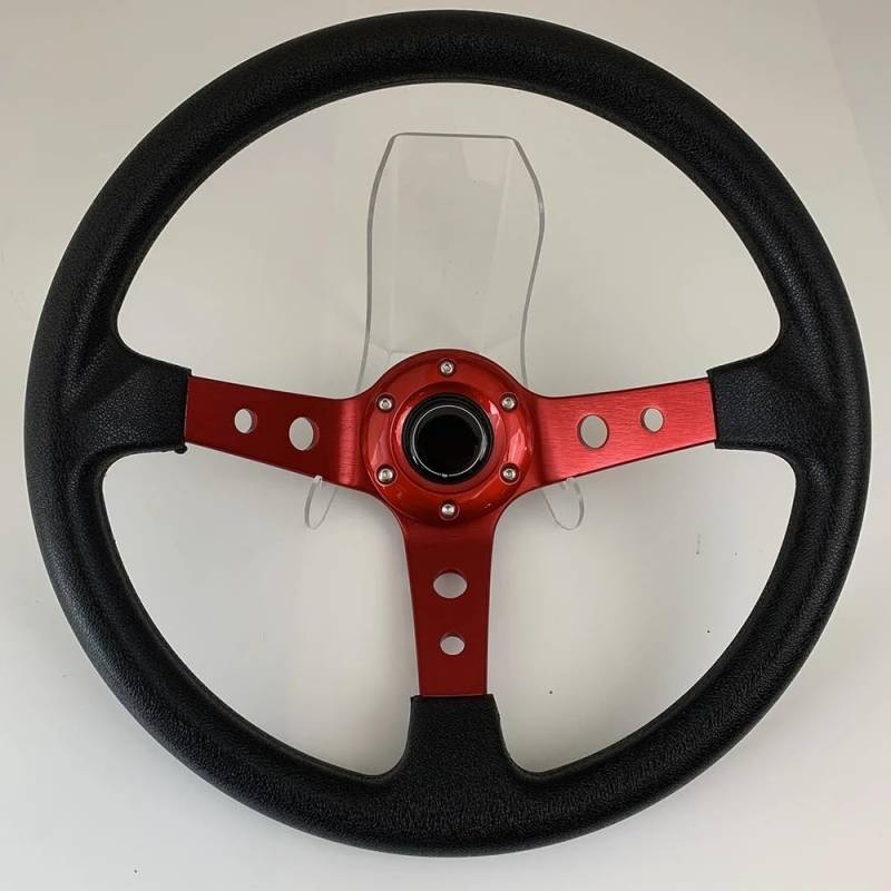 Drifting Lenkrad,Universal Rennlenkrad Universal Autos Racing Auto Racing Lenkräder PU 14 Zoll Drifting Sport Lenkrad(001-GZFXP114-02) von Fymlok